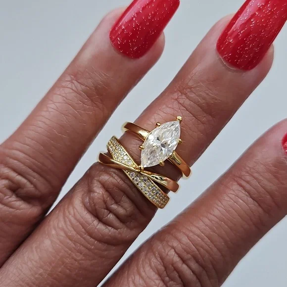 2ct Marquise Moissanite Solitaire Ring. Size 6 - Picture 6 of 11